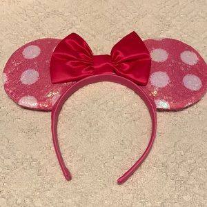 2/$20 New Disney pink polka dot Minnie mouse ears headband